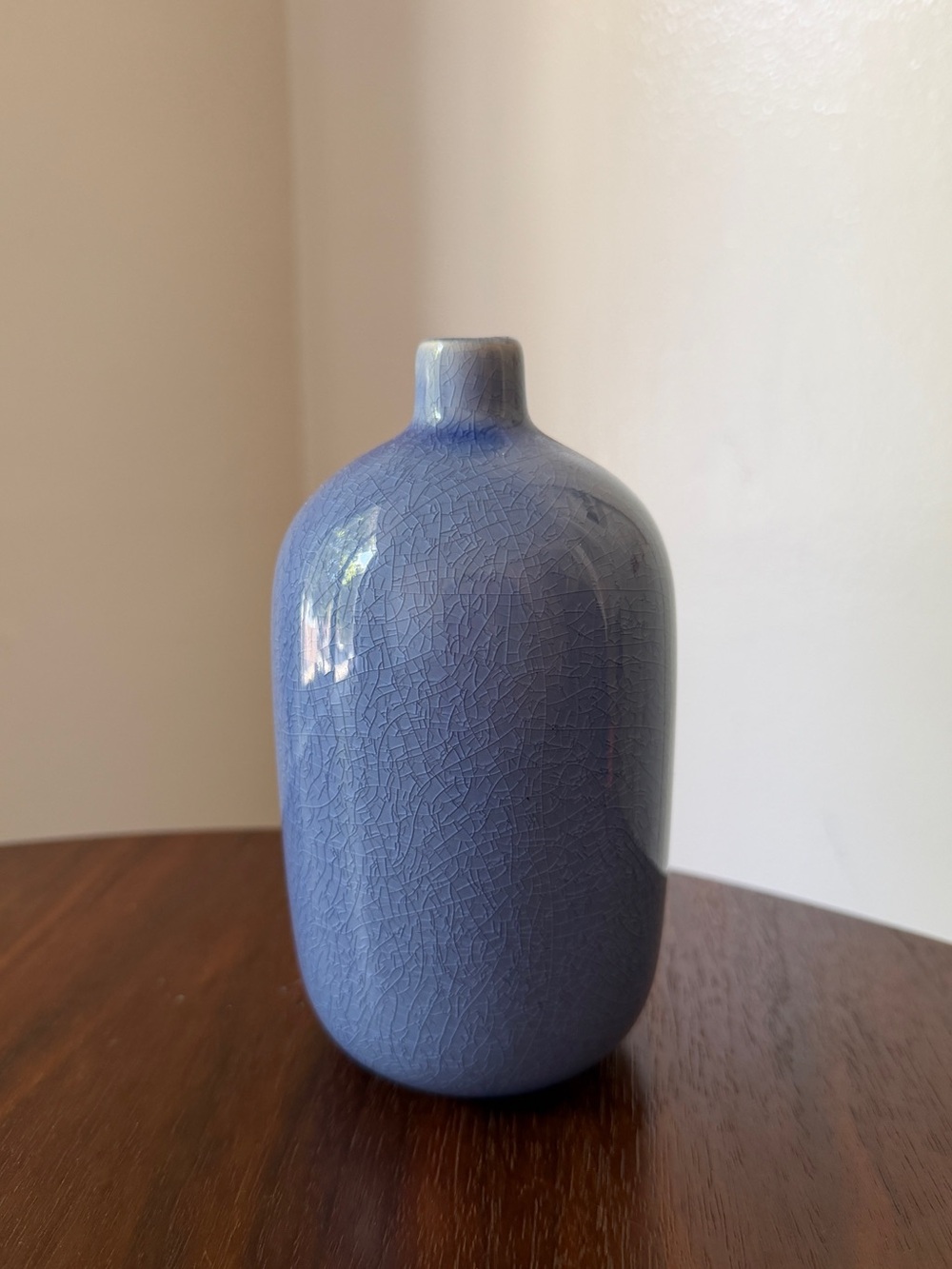 Crate & Barrel Perry Vase Tall in Blue